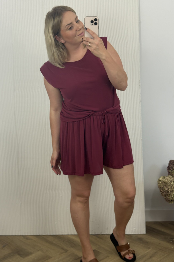Komplet Celine Bordowy