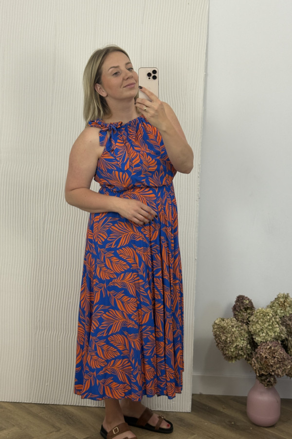 Sukienka Sara Orange & Blue 1