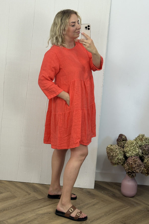 Sukienka lniana Tifanny Orange