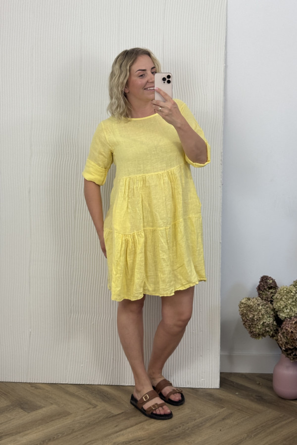 Sukienka lniana Tifanny Yelow