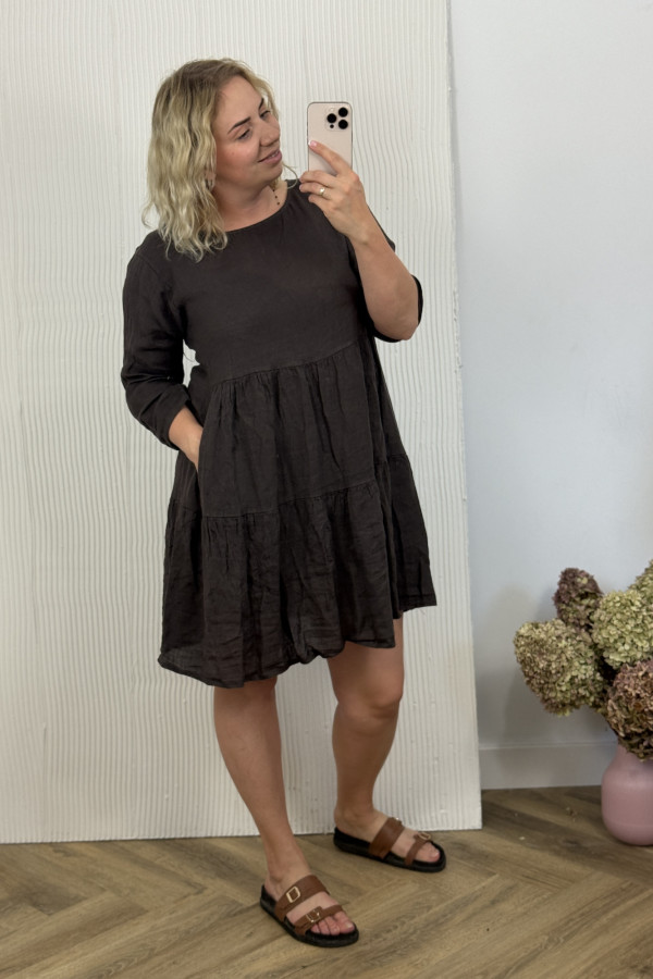 Sukienka lniana Tifanny Brown