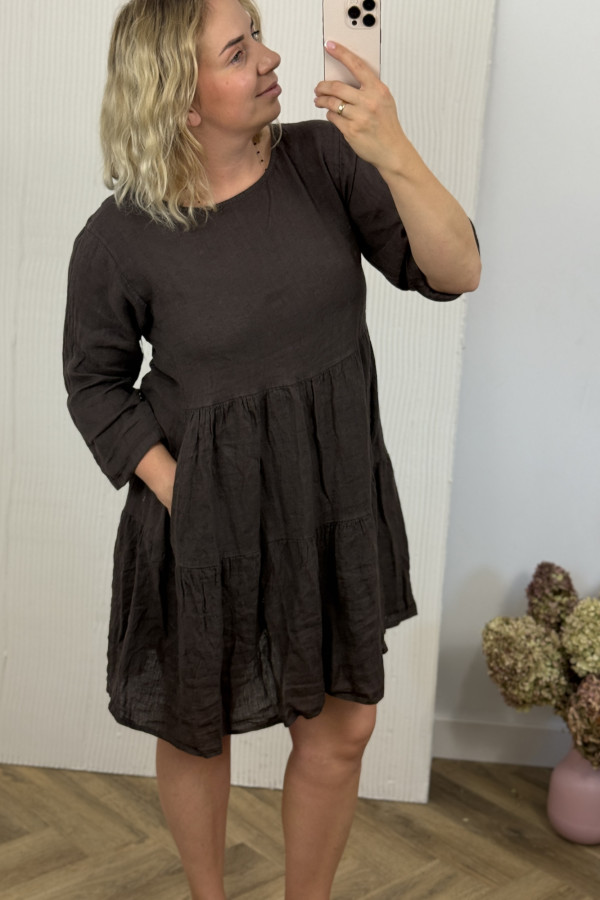 Sukienka lniana Tifanny Brown 1