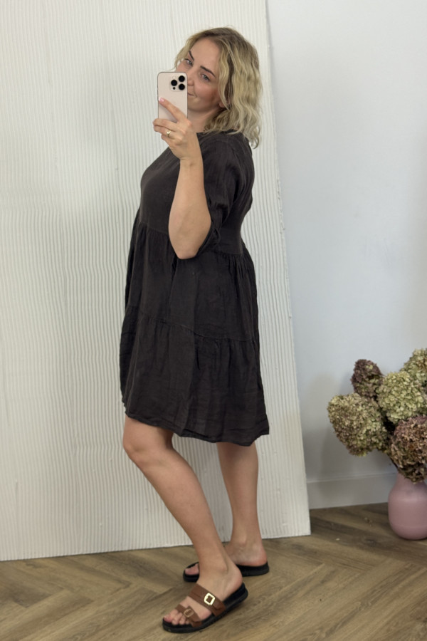 Sukienka lniana Tifanny Brown 2