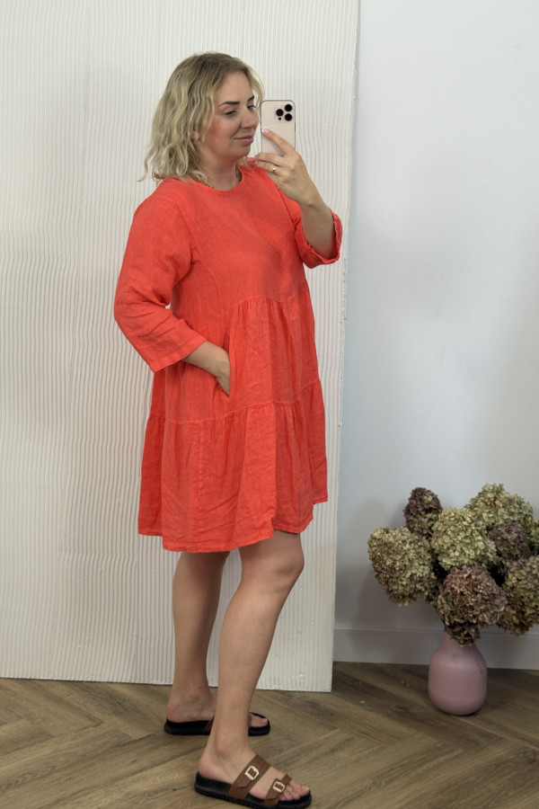 Sukienka lniana Tifanny Orange 1