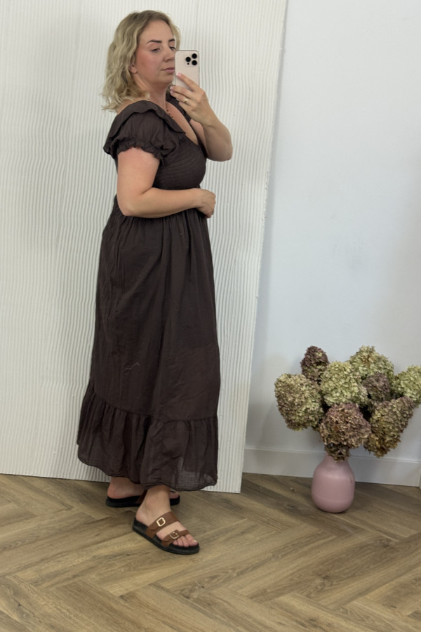 Sukienka Valeria Brązowa 2