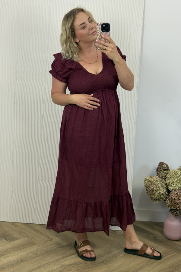 Sukienka Valeria Bordowa