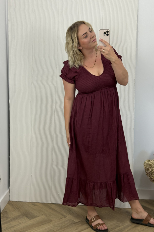 Sukienka Valeria Bordowa 1